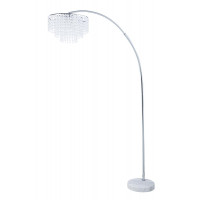 Coaster Furniture 920065 Marble Base Floor Lamp Chrome and Crystal